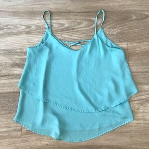 Layered Teal Tank Top